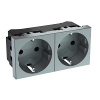 Lizdas p/t dvigubas kanalui Rapid 45 aliuminio spalvos STD-D0N AL2 - OBO BETTERMANN