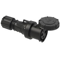 Lizdas CEE a/k 3P 63A 230V 6h IP67 juodas POWER TWIST - PCE