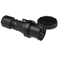 Lizdas CEE a/k 5P 63A 400V 6h IP67 juodas POWER TWIST - PCE