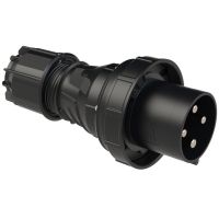 Kištukas CEE a/k 4P 125A 400V 6h IP67 juodas POWER TWIST - PCE