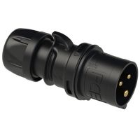 Kištukas CEE a/k 3P 32A 230V 6h IP44 TT juodas SHARK - PCE