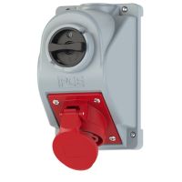 Lizdas CEE v/t 5P 16A 400V 6h IP44 su jungikliu - PCE