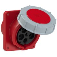 Lizdas CEE į/l 5P 125A 400V IP67 kampinis 120x130mm TWIST - PCE