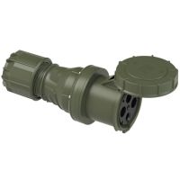 Lizdas CEE a/k 4P 125A 400V 6h IP67 žalias POWER TWIST - PCE
