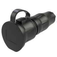 Lizdas SCHUKO a/k 3P 16A 250V IP54 juodas CAP TOPTAURUS2 - PCE