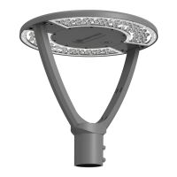 Šviestuvas parko LED 15/20/25/29W IP66 3000K/4000K 2040/2720/3400/3945lm D395x417mm IK10 asimetrinis pilkos spalvos URBAN LANTERN ASYM - LEDVANCE