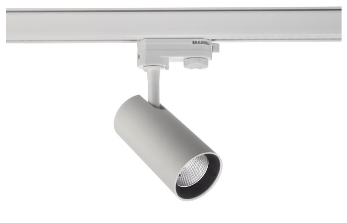 Prožektorius LED 7W 3000K 625lm į 3F bėgelį D-60mm H-125mm baltos spalvos HORUS - DEKO LIGHT