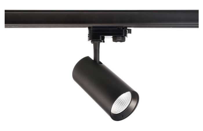 Prožektorius LED 10W 4000K 1030lm į 3F bėgelį D-70mm H-140mm juodos spalvos HORUS - DEKO LIGHT