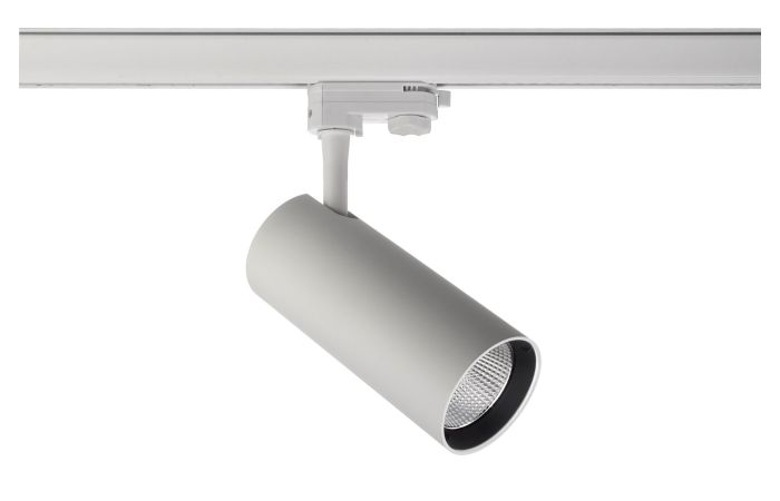 Prožektorius LED 20W 4000K 1785lm į 3F bėgelį D-80mm H-185mm baltos spalvos HORUS - DEKO LIGHT