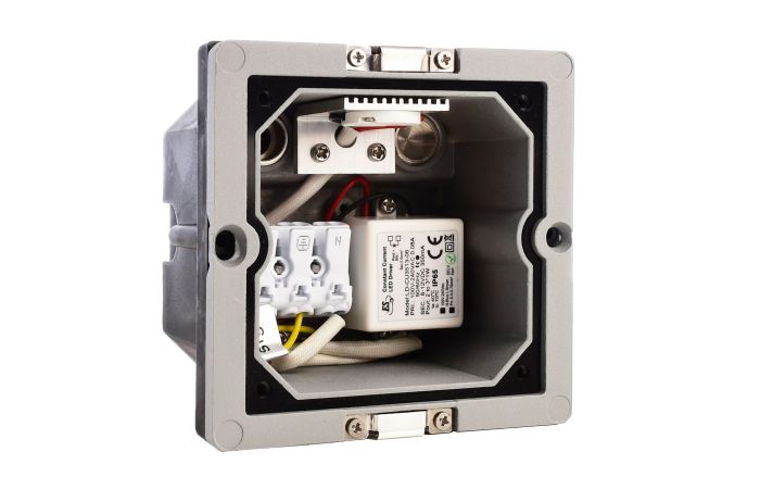 Šviestuvas į/l LED 1W IP67 3000K 55lm į sieną 96x96mm H-77mm be dangtelio LIGHT BASE II COB OUTDOOR - DEKO LIGHT