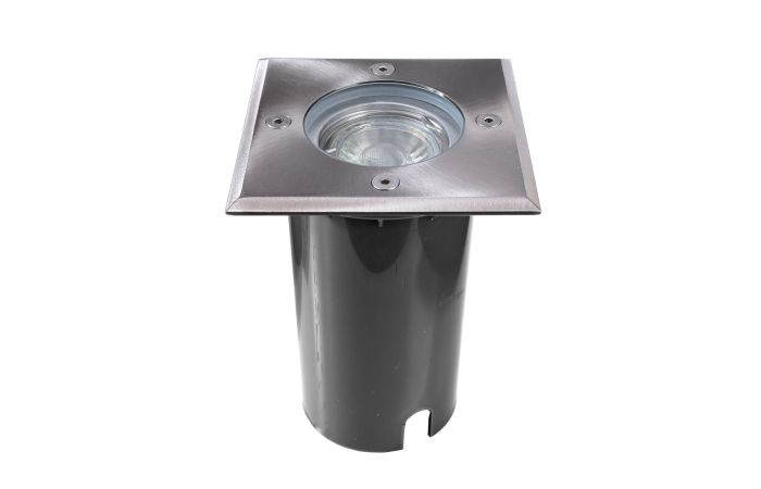 Šviestuvas į/ž 1x7W GU10 IP67 97x97mm H-111mm nerūdijančio plieno sidabrinės spalvos ATON - DEKO LIGHT