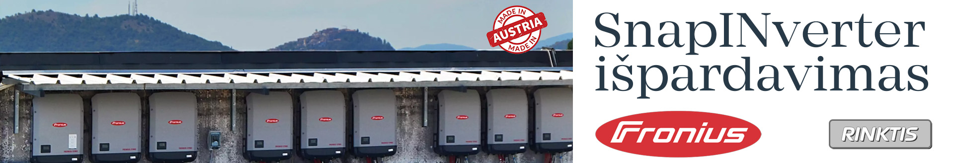 Fronius SnapINverter inverterių išpardavimas