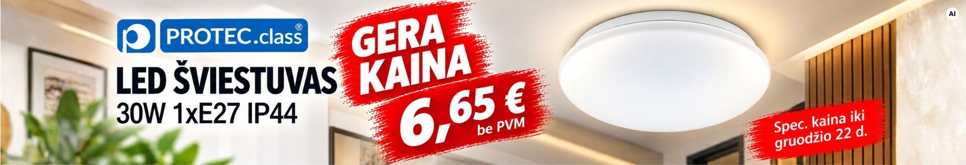 Protec.class LED šviestuvas - gera kaina!