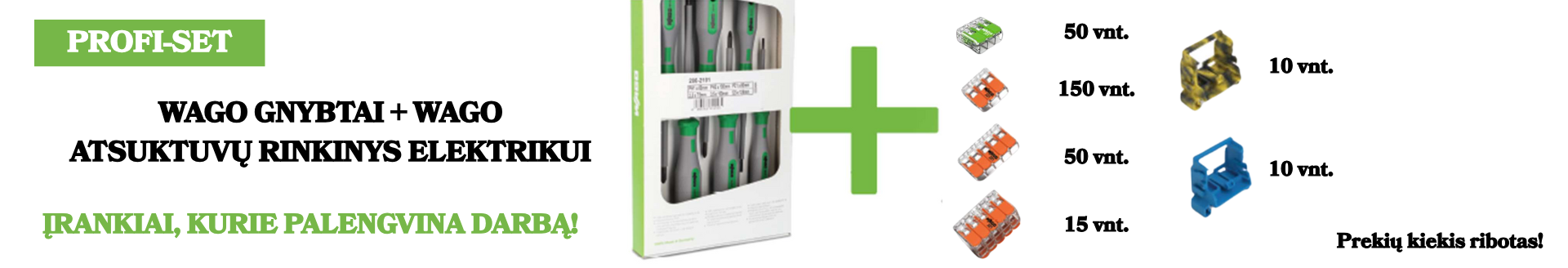 WAGO Profi-Set - Įrankiai, kurie palengvina darbą!