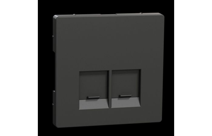 Dangtelis dvigubas kompiuterio lizdui antracito spalvos SYSTEM DESIGN - SCHNEIDER ELECTRIC