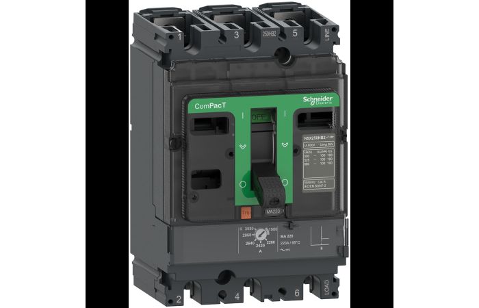 NSX100N 50kA AC 3P3D 50A MA, C10N3MA050, LV POWER CIRCUIT BREAKERS AND SWITCHES, MCCB OPTIMUM OFFER, COMPACT NSX - SCHNEIDER ELECTRIC (pavadinimas tikslinamas)