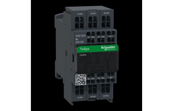 TeSys CAD kontroles rele.Valdymo grandines itampa:2, CAD323BL, , CONTACTORS & MOTOR PROTECTION STANDARD OFFER < 150, TESYS AUXILIARY CONTACTORS - SCHNEIDER ELECTRIC (pavadinimas tikslinamas)