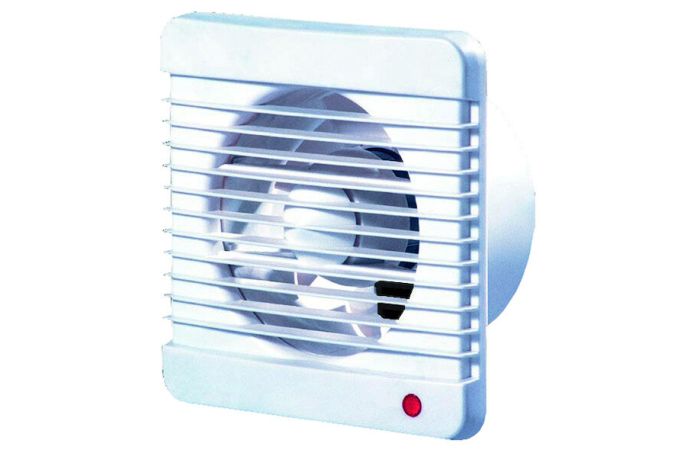 Ventiliatorius 100mm su laiko 2-30min 100m3/val 34dB(A) 14W 230V IP34 Basic PBLKT100 - PROTEC
