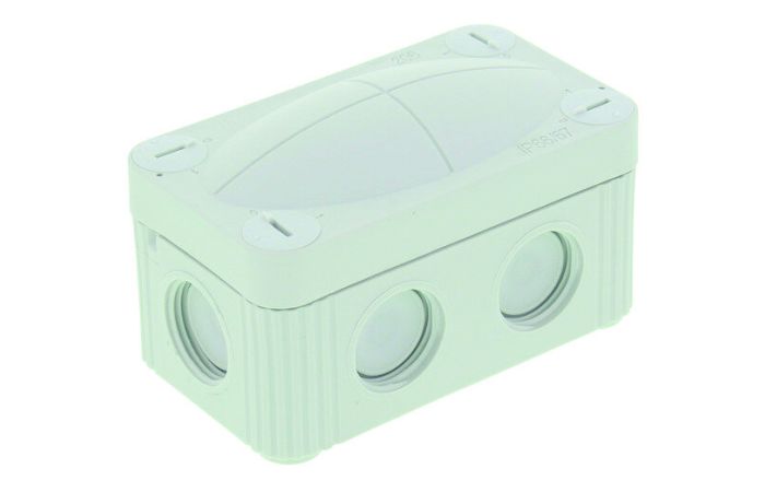 Dėžutė v/t [85x49x51] IP66/IP67 su gnybtais pilka be halogenų D3-12mm PFRAK206 - PROTEC