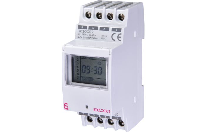 Laikrodis elektroninis savaitės 2 kanalų 16A 2co ETICLOCK-2 - ETI