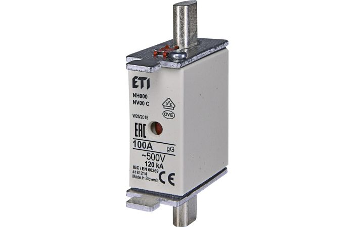 Saugiklis 160A 120kA 500V NH000 WT-00C/GG KOMBI - ETI