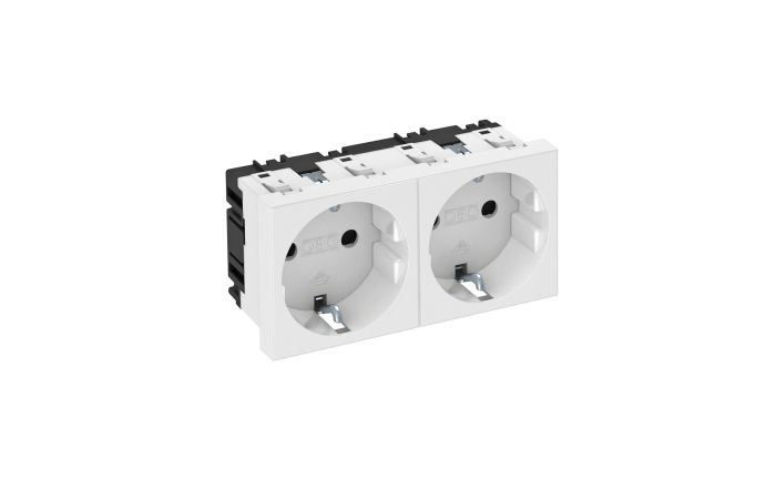 Lizdas p/t dvigubas kanalui Rapid 45 baltas STD-D0 RW2 - OBO BETTERMANN