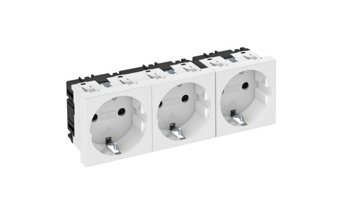 Lizdas p/t trigubas kanalui Rapid 45 baltas STD-D0 RW3 - OBO BETTERMANN