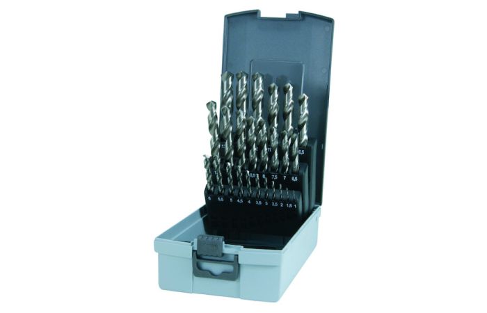 Rinkinys grąžtų metalui 1-10mm (kas 0.5mm) greitam užgriebimui PSBS [rinkinyje 19 vnt.] - PROTEC