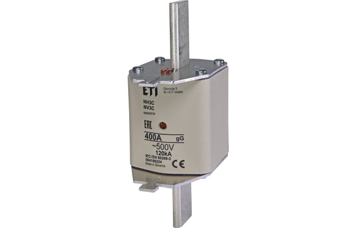 Saugiklis 400A 120kA 500V NH3C WT-3C/GG KOMBI - ETI