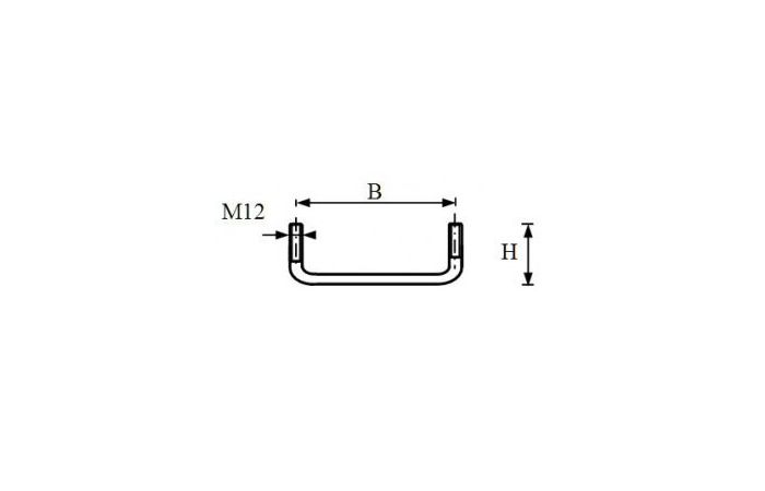 Apkaba skydo tvirtinimui prie atramos 11m 230x270x12mm ĮAS-1.01 - OZAS