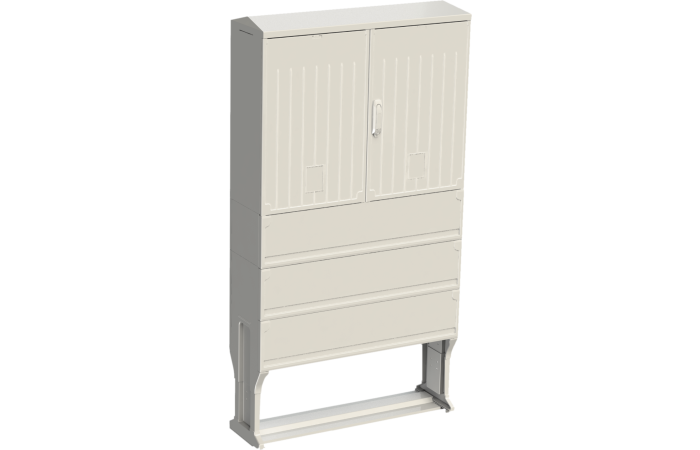 Skydas v/t 820x1058x320mm IP54 poliesterio be montažinės plokštės su pamatu KSZ 106x80+KK+KF TEO - EMITER