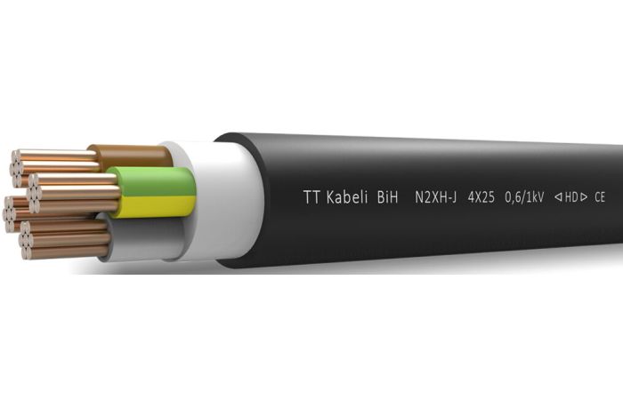 Kabelis N2XH-J 3x4mm2 0.6/1kV RE B2ca klasė [matuojamas] - TT CABLES