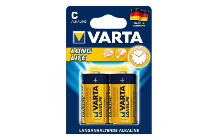 Elementas galvaninis šarminis LR14 C 1.5V LONGLIFE [pak. po 2 vnt.] - VARTA