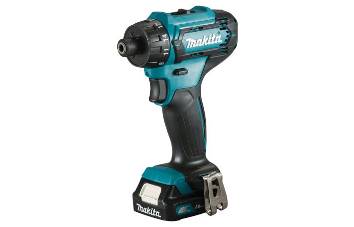 Gręžtuvas akumuliatorinis 12V 2x2.0Ah 30/14Nm 0.88kg LED 2 greičiai CXT - MAKITA