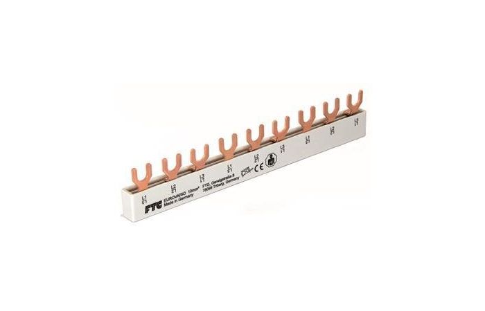 Šyna komutacinė 3P 10mm2 9 modulių šakutė - FTG