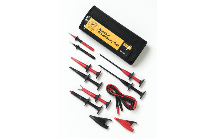 Rinkinys antgalių testeriui 4mm raudonas ir juodas 10A 600V CAT IV TLK-225-1 SureGrip Master - FLUKE