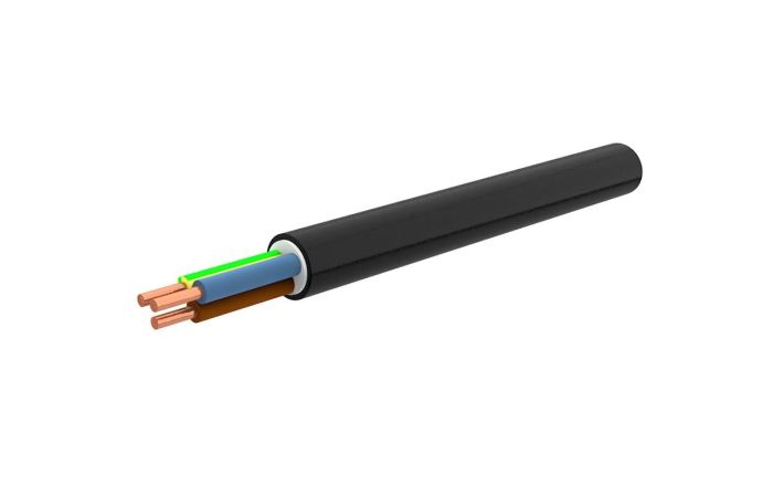 Kabelis N2XH-J 3x2.5mm2 0.6/1kV RE B2ca klasė [matuojamas] - TELE-FONIKA KABLE