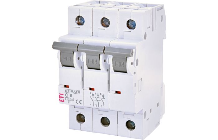 Automatas 3P 6A C 6kA ETIMAT 6 3p C6 - ETI