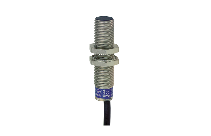 Jutiklis induktyvinis M12 L53mm Sn4mm 12-48V DC 3-laidis 1no PNP su 5m kabeliu XS612B1PAL5 - TELEMECANIQUE