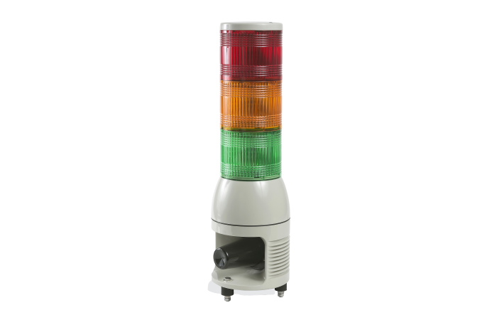 Švyturėlis raudonas, oranžinis, žalias LED su sirena 0-102dB 24V DC ir pagrindu XVC Harmony - SCHNEIDER ELECTRIC