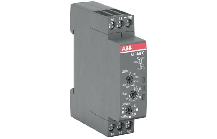 Relė laiko multifunkcinė 1co 24-48VDC/24-240VAC CT-MFC.12 - ABB
