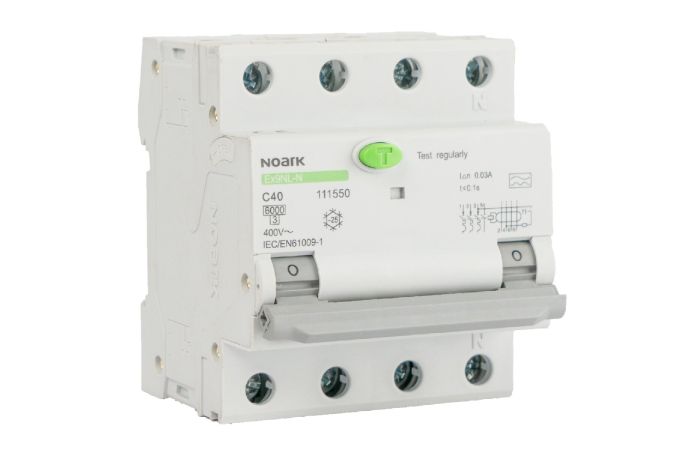 Relė srovės nuotėkio RCBO 4P 40A C 30mA su automatu AC-tipas Ex9NL-N 3P+N C40 30mA - NOARK