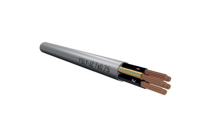 Kabelis lankstus YSLY-OZ 2x0.75mm2 600 0.6/1kV juodas Eca klasė [matuojamas] - ELMAT