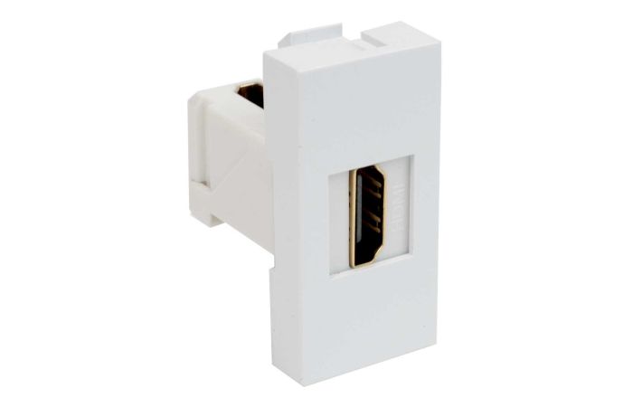 Lizdas modulinis HDMI 45x22.5mm baltas Quadro - KOPOS KOLIN