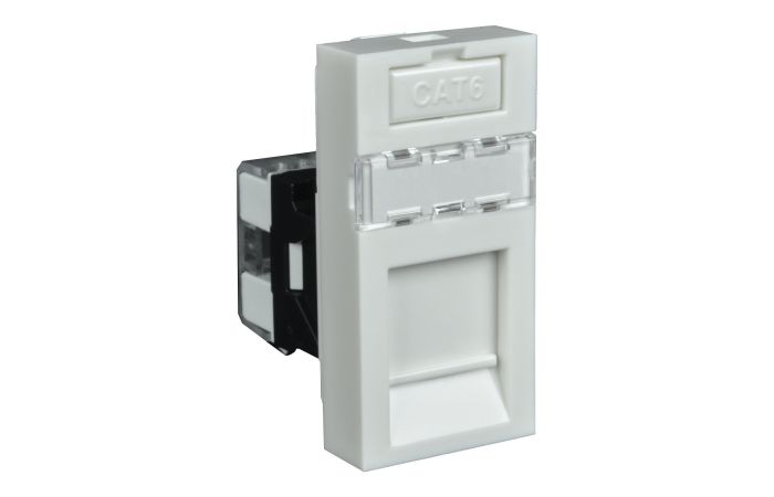 Lizdas modulinis RJ-45/6 45x22.5mm baltas Quadro - KOPOS KOLIN