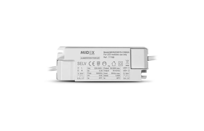 Transformatorius LED 36W 27-40V 900mA baltas 600x600mm panelė LEVANTO G671/G672/G673/G674/G864 - NORTHCLIFFE