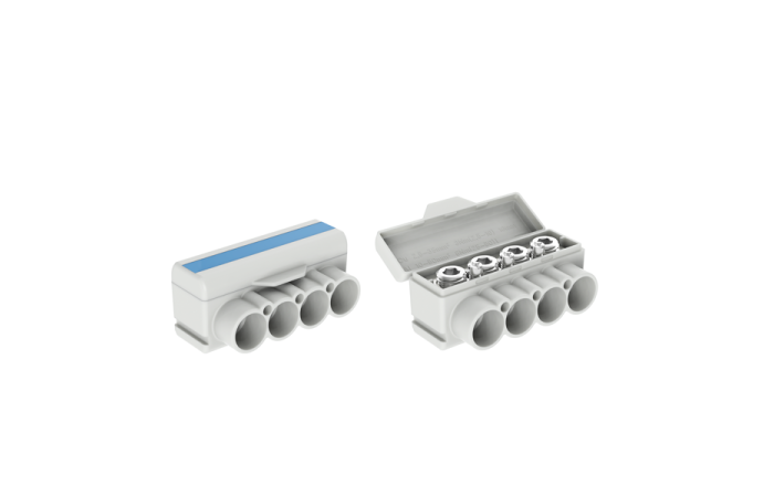 Gnybtas atšakojimo Al 10-50/Cu 2.5-35 + 3x2.5mm2 mėlynas 1000V SLT50-4-3 - MOREK