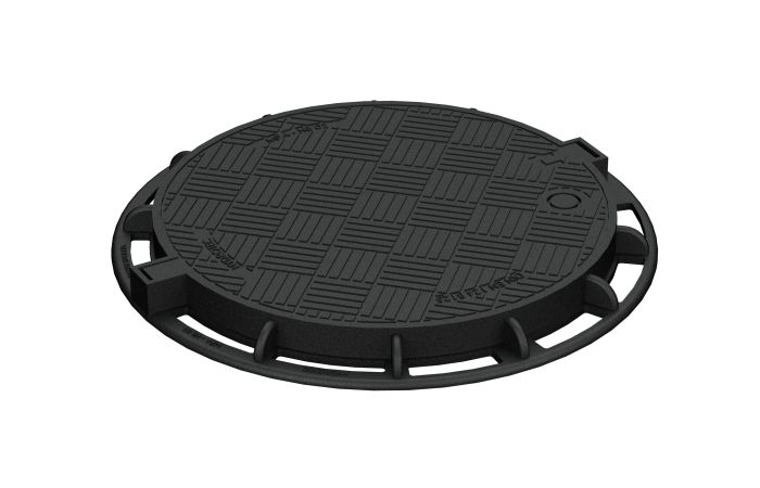 Dangtis šuliniui DN600mm kietinis 40t su vyriu be užrakto D400 klasė TC906/800 - EVOPIPES