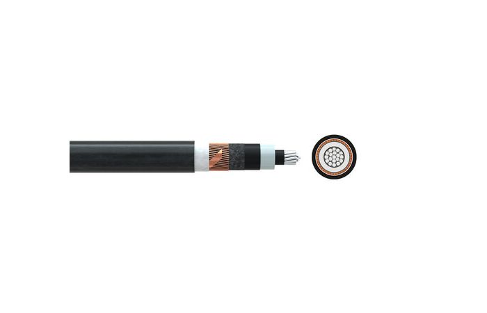 Kabelis aliumininis NA2XS(F)2Y 1x240/25mm2 12/20 (24)kV [matuojamas] - NKT