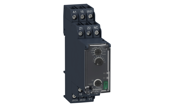 Relė laiko modulinė 0.05s-300val 2co 24-240V AC/DC RE22 Harmony - SCHNEIDER ELECTRIC